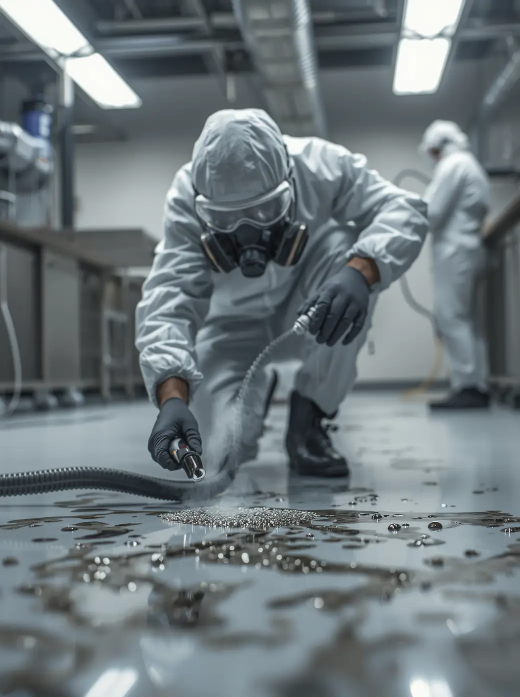 Mercury vapor air monitoring spill clearance testing Houston TX IH lab CVAA